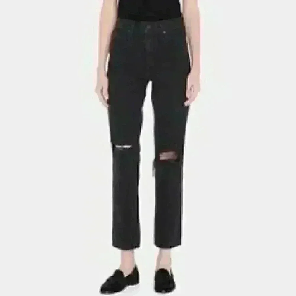 SLVRLAKE Virginia Slim Jeans in Shadow Ridge Deconstructed